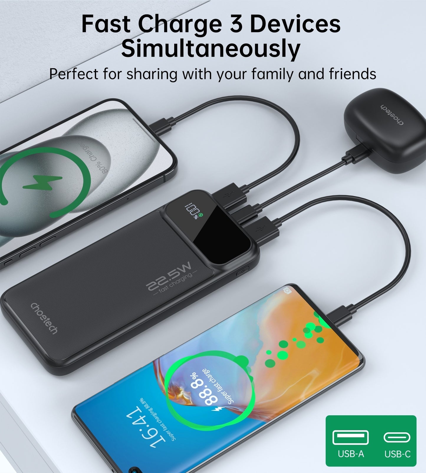 Power Bank 10000mAh 22.5W with Digital Display